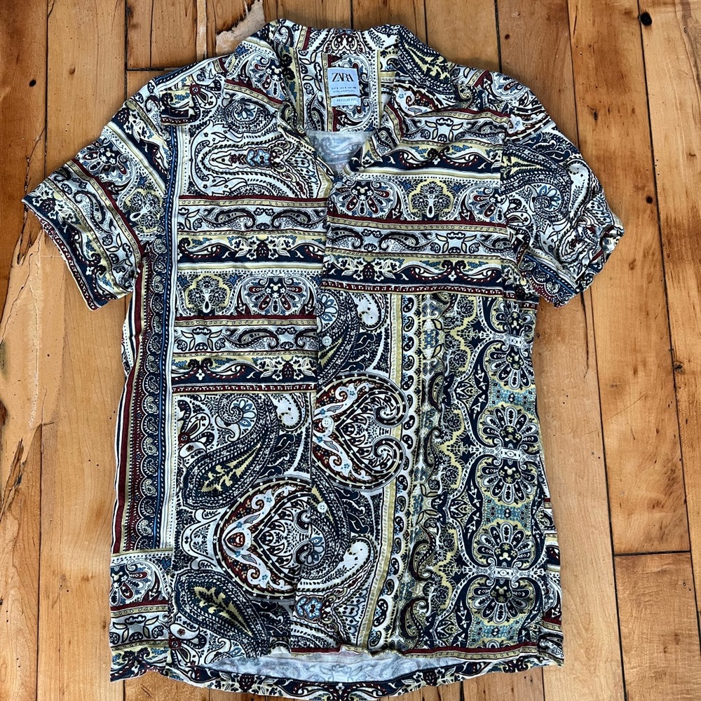 Zara Paisley Button Down
